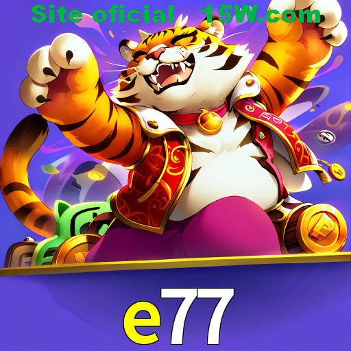Imagem promocional da e77 mostrando a plataforma e suas vantagens